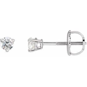 Sterling Silver 1/3 CTW Natural Diamond Earrings