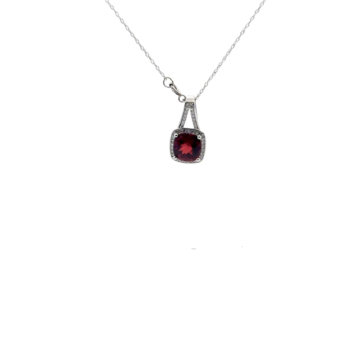 NATURAL Gemstone Necklace “Red Garnet”