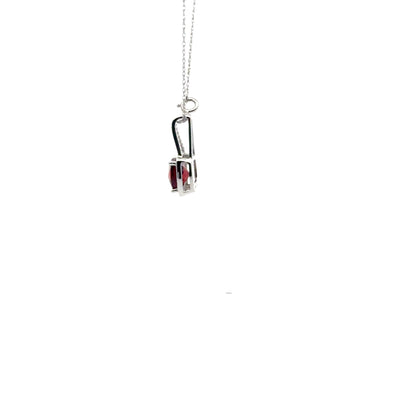 NATURAL Gemstone Necklace “Red Garnet”